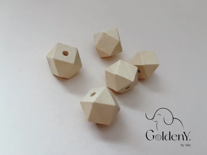 Holzperle Hexagon 16 mm